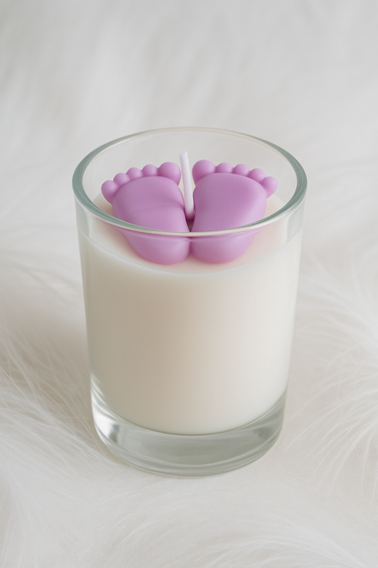 Baby Feet Shot Glass Candle