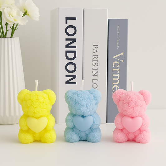 Soulsia Fragrance Candles| Teddy Decorative and Kids Birthday Candle