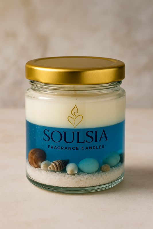 Ocean Theme Glass Jar Candle
