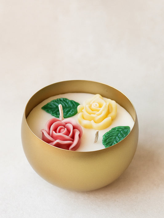Floral Urli Candle (Soy Wax)