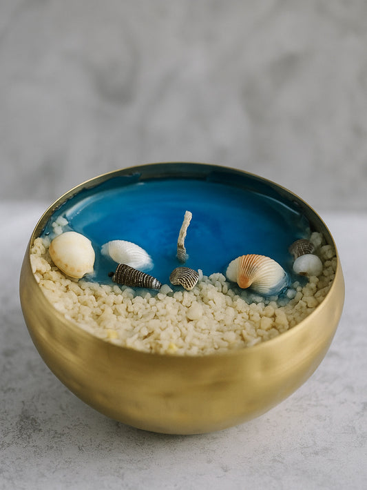 Ocean Theme Urli Candle (Soy Wax)
