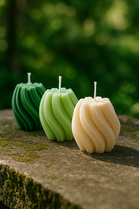 Soulsia Fragrance Candles| Twisted Pillar Candle| Soy Wax| 3 Inch
